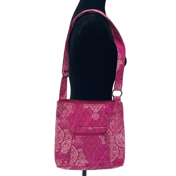 Vera Bradley Handbags - Vera Bradley Triple Zip Hipster Bag in Pink Paisley